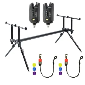 Detect Rod Pod Szett - Carp Spirit Blax Alu-Lite Rod-Pod + Carp Academy Detect + Carp Academy Thunder Swinger