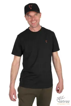 Fox Fekete Narancs Póló Méret: S - Fox Collection T Black Orange