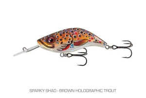 Salmo Sparky Shad SS4F - Brown Holographic Trout Salmo Floating Wobbler