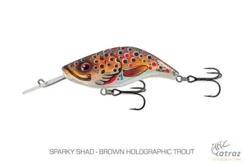 Salmo Sparky Shad SS4F - Brown Holographic Trout Salmo Floating Wobbler