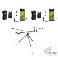 Extreme Rod Pod Szett - Carp Academy Extreme Rod Pod + V-Head Elektromos Kapásjelző + Thunder FX Swinger