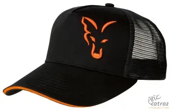 Fox Ruházat Sapka Baseball Trucker Black/Orange CPR924 Hálós