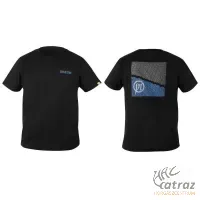 Preston Black T-Shirt Méret: M - Preston Fekete Horgász Póló