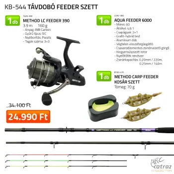 Távdobó Feeder Szett - Nevis Method LC Feeder + Aqua Feeder 6000 + Method Carp Feeder Kosár Szett