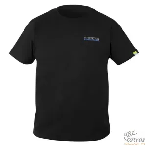 Preston Black T-Shirt Méret: XL - Preston Fekete Horgász Póló