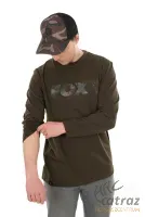 Fox Khaki/Camo Raglan Long T-Shirt Méret: 2XL - Fox Hosszú Ujjú Póló