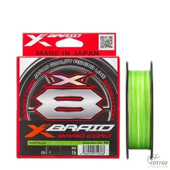 YGK X-Braid Cord X8 150m 0,235mm PE: 2,0 Chartreuse - YGK Fonott Pergető Zsinór