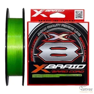 YGK X-Braid Cord X8 150m 0,235mm PE: 2,0 Chartreuse - YGK Fonott Pergető Zsinór