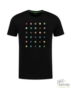 Korda LE Dot Tee Black Méret: 4XL - Korda Fekete Pont Mintás Horgász Póló