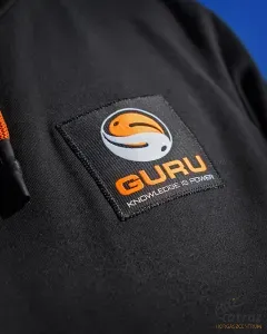Guru Black Patch Hoodie Méret: M - Guru Kapucnis Horgász Pulóver