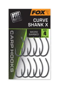 Fox Curve Shank X – 2 – Erősített Pontyozó Horog