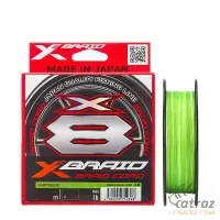 YGK X-Braid Cord X8 150m 0,165mm PE: 1,0 Chartreuse - YGK Fonott Pergető Zsinór