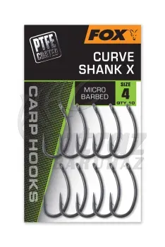 Fox Curve Shank X – 4 – Erősített Pontyozó Horog