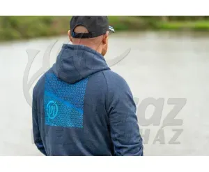 Preston Navy Tide Zip Hoodie – M – Cipzáras Horgász Pulóver