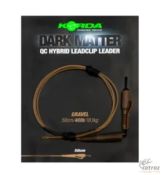 Korda Gubancgátló Gyorskapcsos Ólomklipsz - Korda Dark Matter Leader 50 cm QC Hybrid Clip Gravel