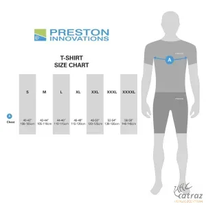 Preston Grey T-Shirt Méret: 2XL - Preston Szürke Horgász Póló