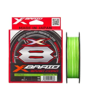 YGK X-Braid Cord X8 150m 0,104mm PE: 0,4 Chartreuse - YGK Fonott Pergető Zsinór