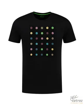 Korda LE Dot Tee Black Méret: XL - Korda Fekete Pont Mintás Horgász Póló