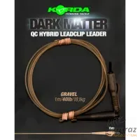 Korda Gubancgátló Gyorskapcsos Ólomklipsz - Korda Dark Matter Leader 100 cm QC Hybrid Clip Gravel