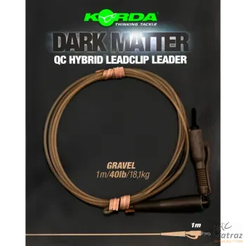 Korda Gubancgátló Gyorskapcsos Ólomklipsz - Korda Dark Matter Leader 100 cm QC Hybrid Clip Gravel