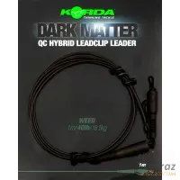 Korda Zöld Gubancgátló Gyorskapcsos Ólomklipsz - Korda Dark Matter Leader 100 cm QC Hybrid Clip Weed