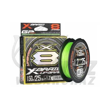 YGK YGK X-Braid Upgrade X8 150m 0,185mm PE: 1,2 Chartreuse - YGK Fonott Pergető Zsinór