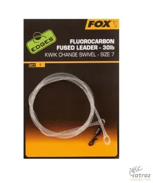 Fox Fluorocarbon Előtétzsinór Gyorskapoccsal 30lb - Fox Fluorocarbon Fused Leader Kwik Change Swivel Méret: 7