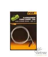 Fox Fluorocarbon Előtétzsinór Gyorskapoccsal 30lb - Fox Fluorocarbon Fused Leader Kwik Change Swivel Méret: 10