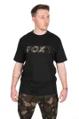 Fox Fekete Camo Horgász Póló Méret: L - Fox Black/Camou Logo T-Shirt