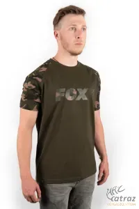 Fox Raglan Khaki Camo Póló Méret:M - Fox Camo Khaki Póló