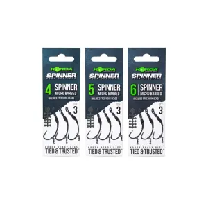 Korda Spinner Hook Sections Spinner Méret: 6 - Korda Barbless Spinner Hook Section