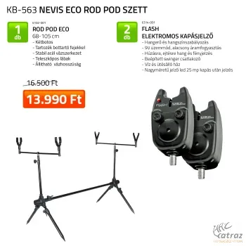 Carp Academy Eco Rod Pod Szett - Carp Academy Eco Rod-Pod + Carp Academy Flash Elektromos kapásjelző