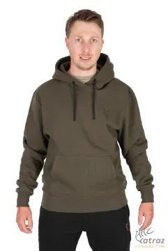 Fox Zöld Fekete Kapucnis Pulóver Méret: M - Fox Collection Hoody G/B