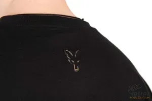 Fox Fekete Camo Horgász Póló Méret: L - Fox Black/Camou Logo T-Shirt