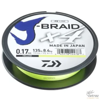 Zsinór Daiwa J-Braid X4 135m Sárga 0,07mm