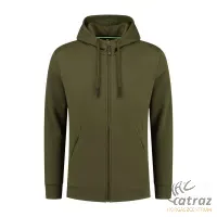 Korda Kore Zip Pro Hoodie Olive Méret: L - Korda Cipzáras Kapucnis Pulóver