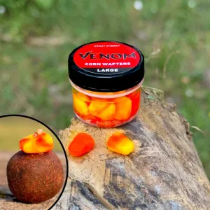 Venom Corn Wafters CRAZY CHERRY Large - Venom Gumikukorica Wafter Csali