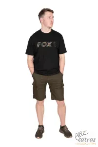Fox Fekete Camo Horgász Póló Méret: 2XL - Fox Black/Camou Logo T-Shirt