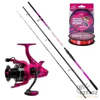 Carp Expert Method Pink 360 Nyeletőfékes Feeder Horgász Szett - Női Feeder Szett + Ajándék Zsinór