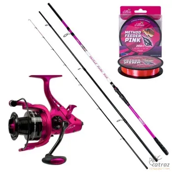 Carp Expert Method Pink 360 Nyeletőfékes Feeder Horgász Szett - Női Feeder Szett + Ajándék Zsinór