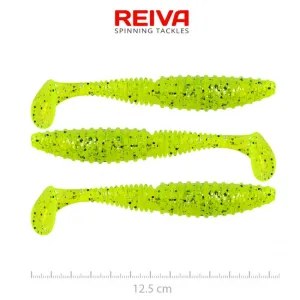 Reiva Zander Power Shad 12,5cm Poppy Green - Zöld Reiva Gumihal