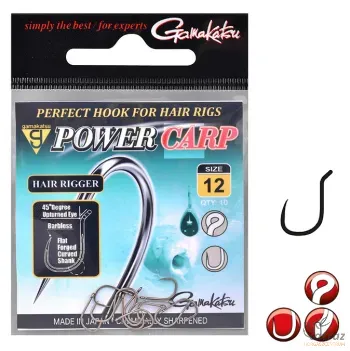 Horog Gamakatsu Power Carp Hair Rigger BL Size:10