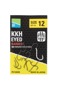 Preston KKH Eyed Barbed Méret: 12 - Preston Feeder Horog