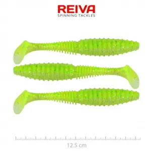 Reiva Zander Power Shad 12,5cm Flash Chartreuse - Zöld Reiva Gumihal