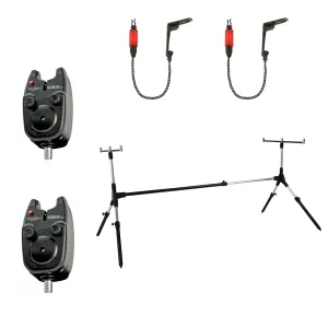 Basic Rod Pod Szett - Carp Expert Rod-Pod + Flash Elektromos Kapásjelzők + Carp Academy Láncos Kapásjelzők