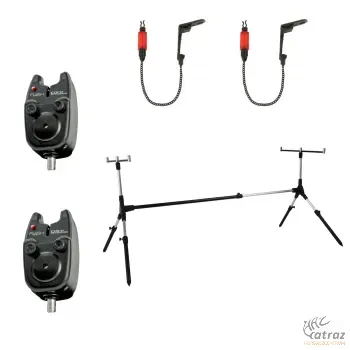 Basic Rod Pod Szett - Carp Expert Rod-Pod + Flash Elektromos Kapásjelzők + Carp Academy Láncos Kapásjelzők