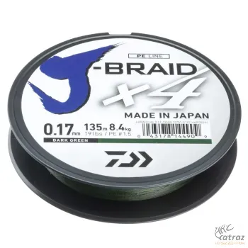 Zsinór Daiwa J-Braid X4 135m Zöld 0,07mm
