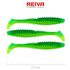 Reiva Zander Power Shad 12,5cm Poison Green - Zöld Reiva Gumihal