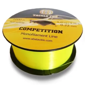 SBS Competition Fluro Sárga Monofil Főzsinór 0,30mm 1000m - SBS Zsinór