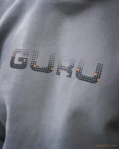 Guru Grey Circles Hoodie Méret: L - Guru Kapucnis Pulóver